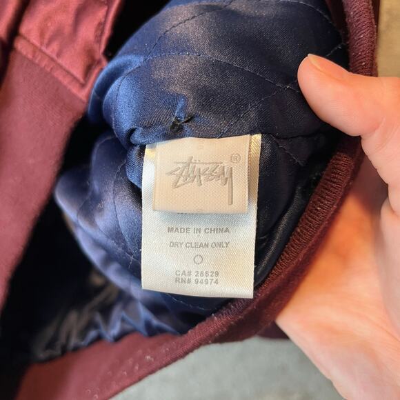 Stussy World Tribe Red Bomber Jacket XS Streetwear Y2K Skater Vibes Grail - Picture 5 of 7
